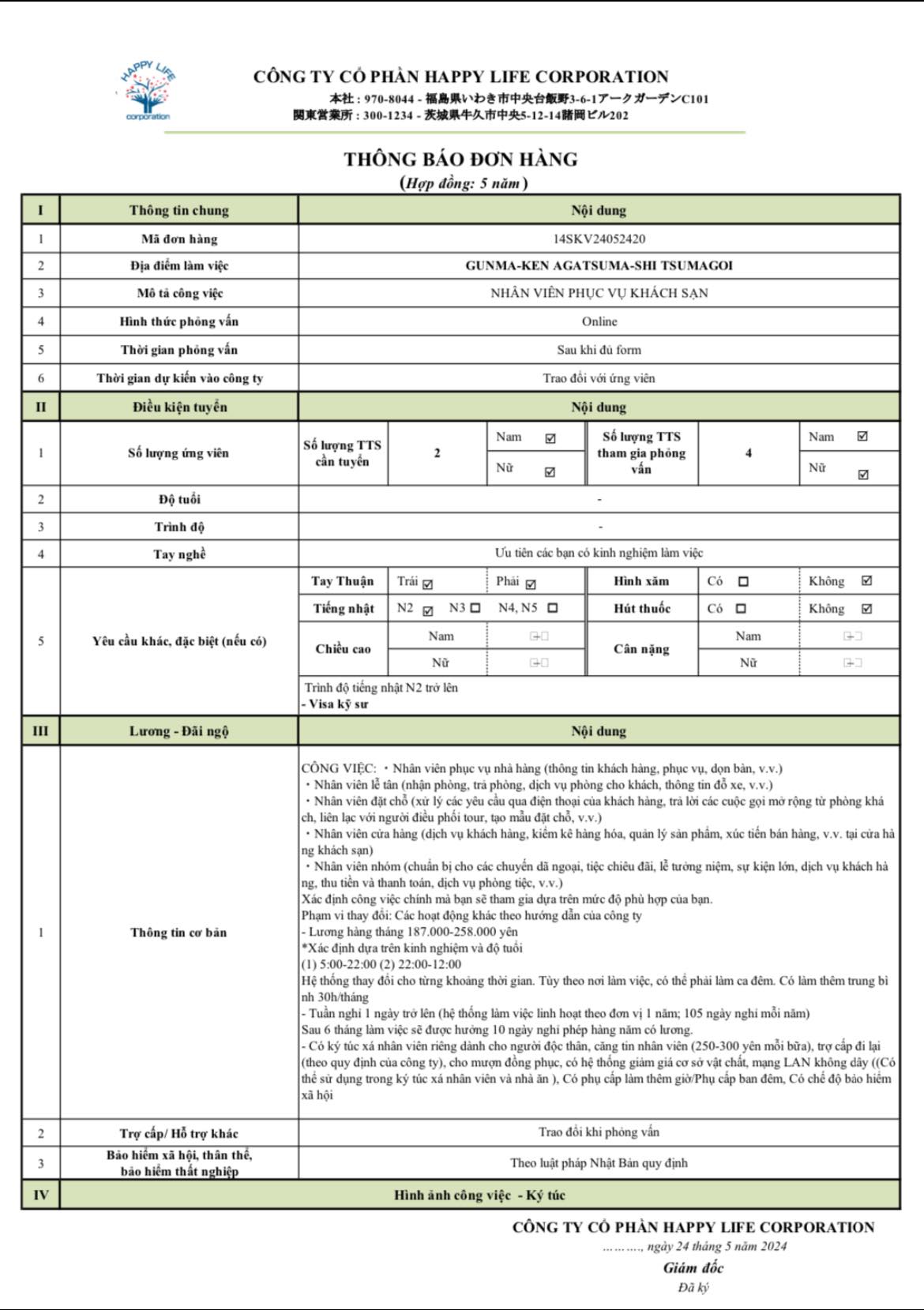 Nhân viên phục vụ khách sạn